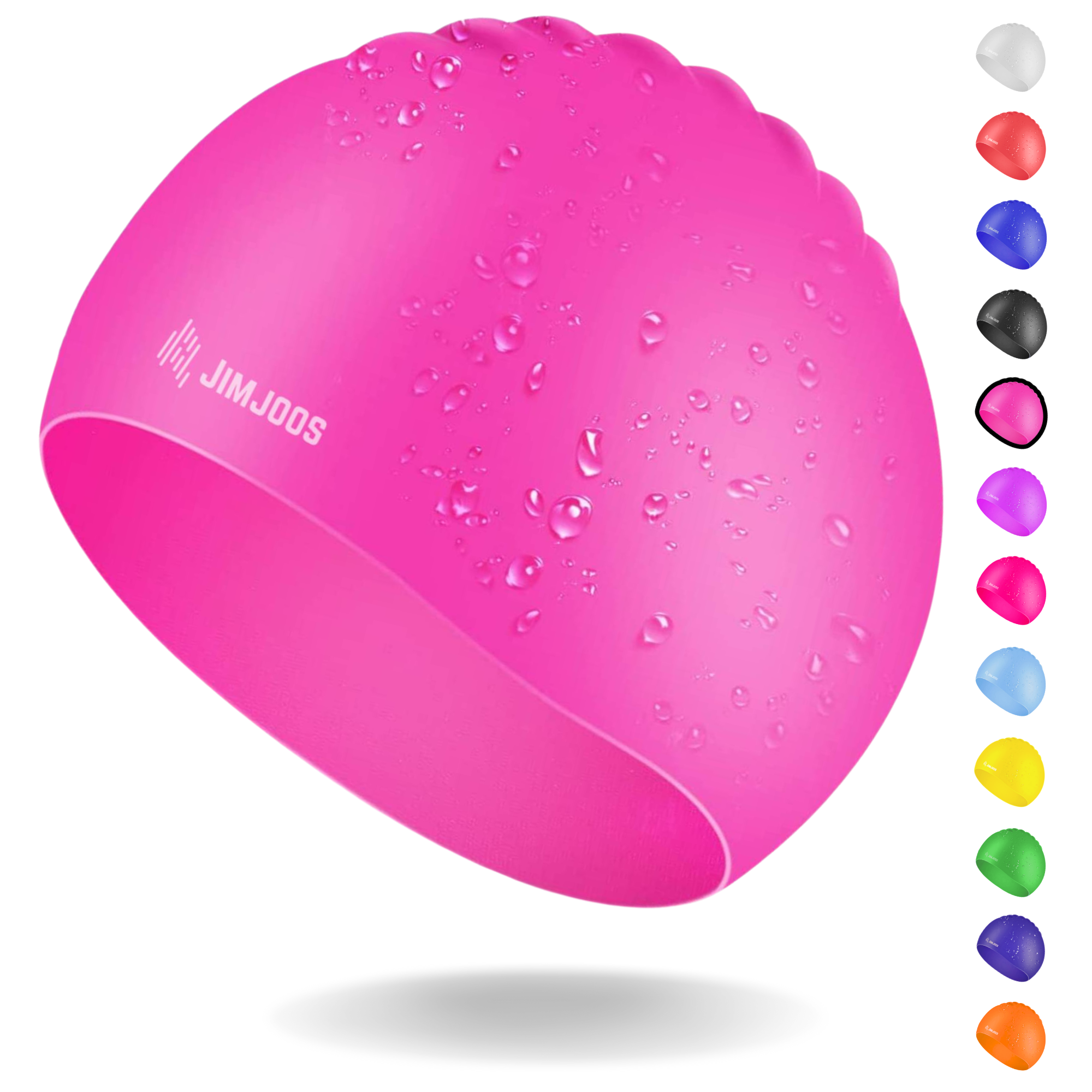 JIMJOOS children's silicone swim caps